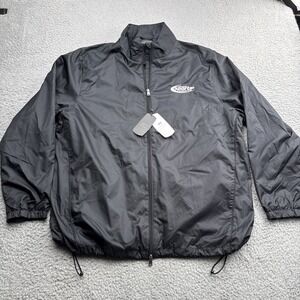 Greg Norman Golf Jacket Mens XL Black L/S Mock Neck Performance Windbreaker Logo